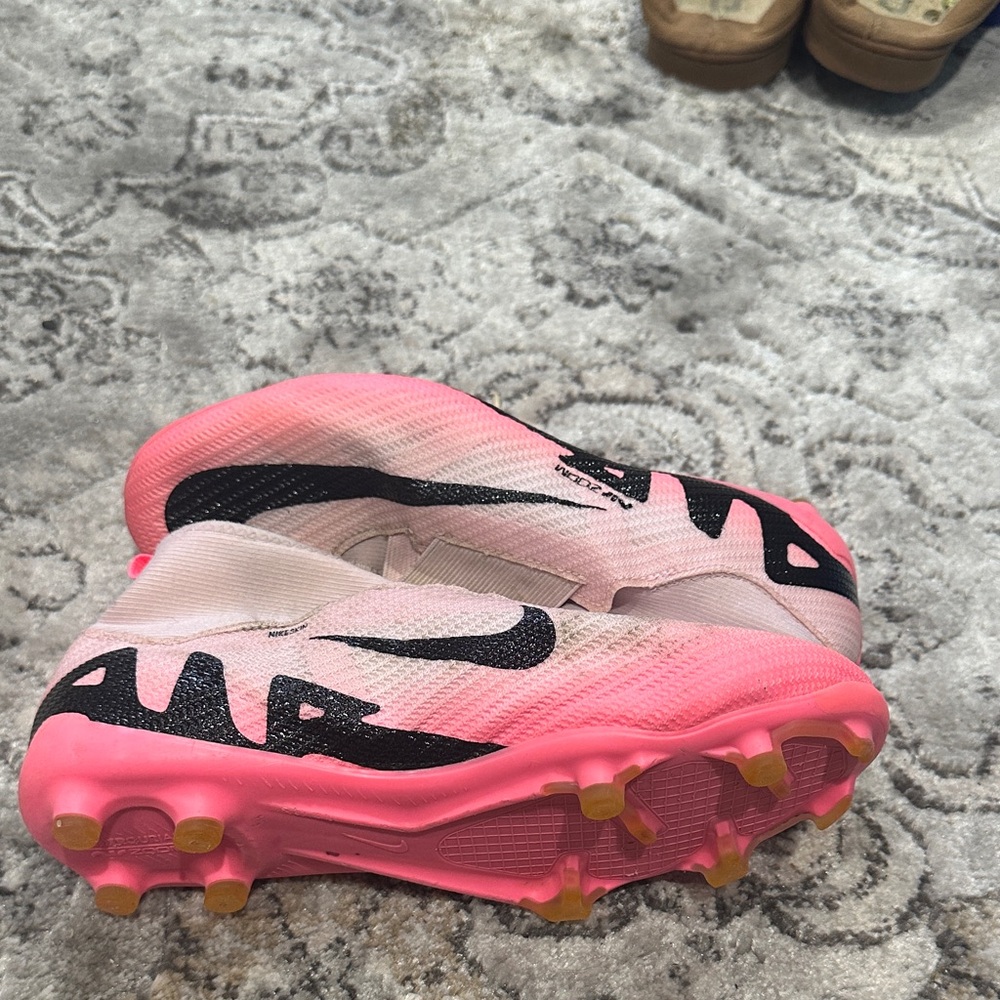 NEW YEAR SALE 20% OFF Nike Kids Pink and Black Soccer cleats